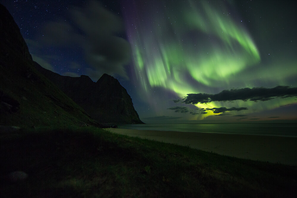 image of the Aurora Borealis. Photo by Neal Bloem