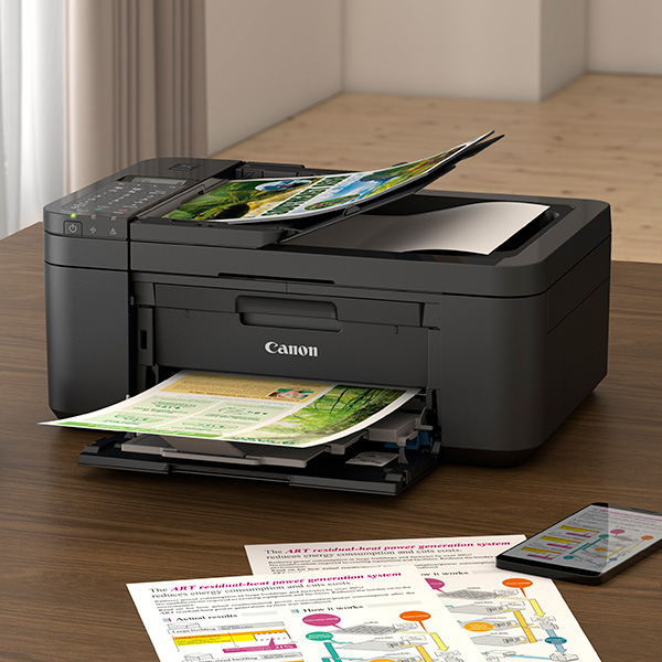 Canon printer with tray open