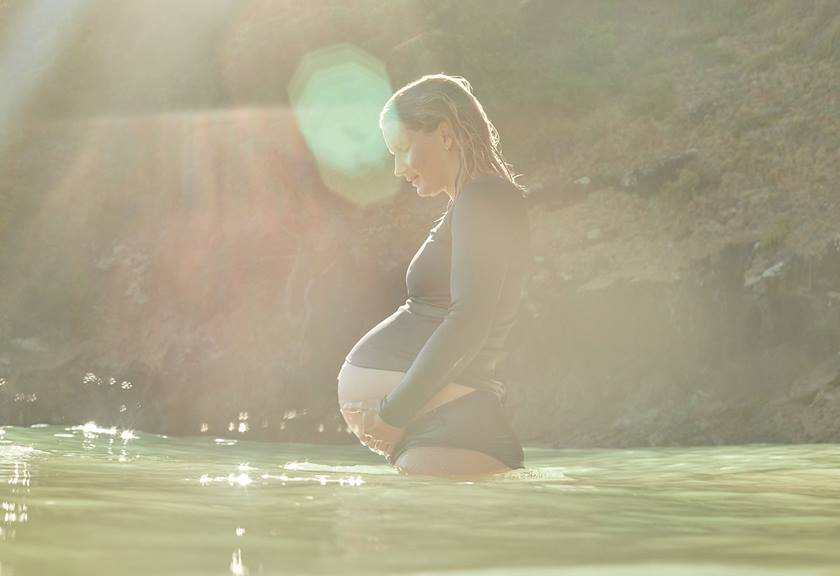 Image of Mischa Davis in the water