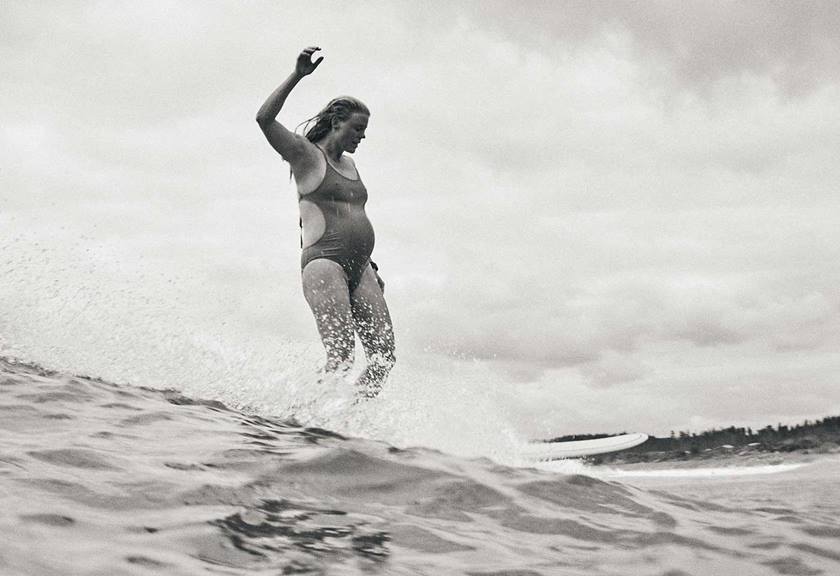 Image of Stephanie Brooks surfing