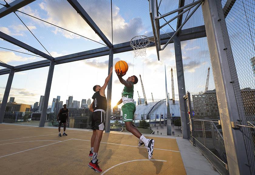 Image of basketball players in action