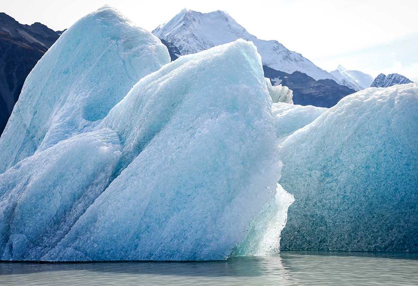 Large ice formation in the water