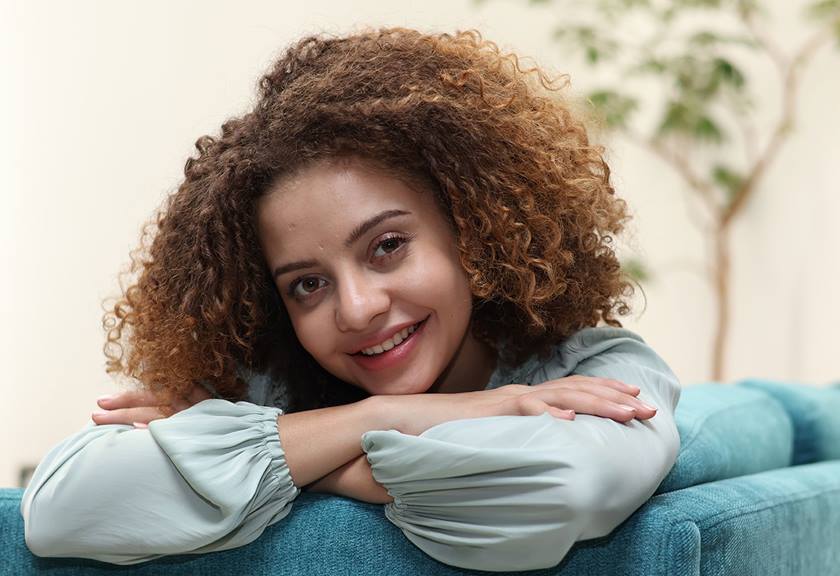 Image of a girl posing for the camera