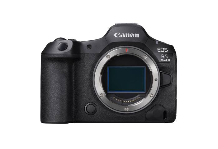 Front profile image of EOS R5 Mark II mirrorless camera