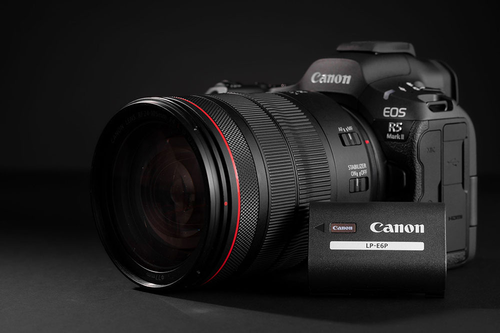 EOS R5 Mark II with the LP-E6P Battery