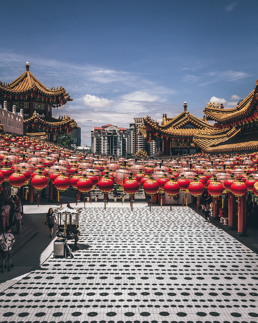Landscape image of Chinese lanterns by Julian Lallo