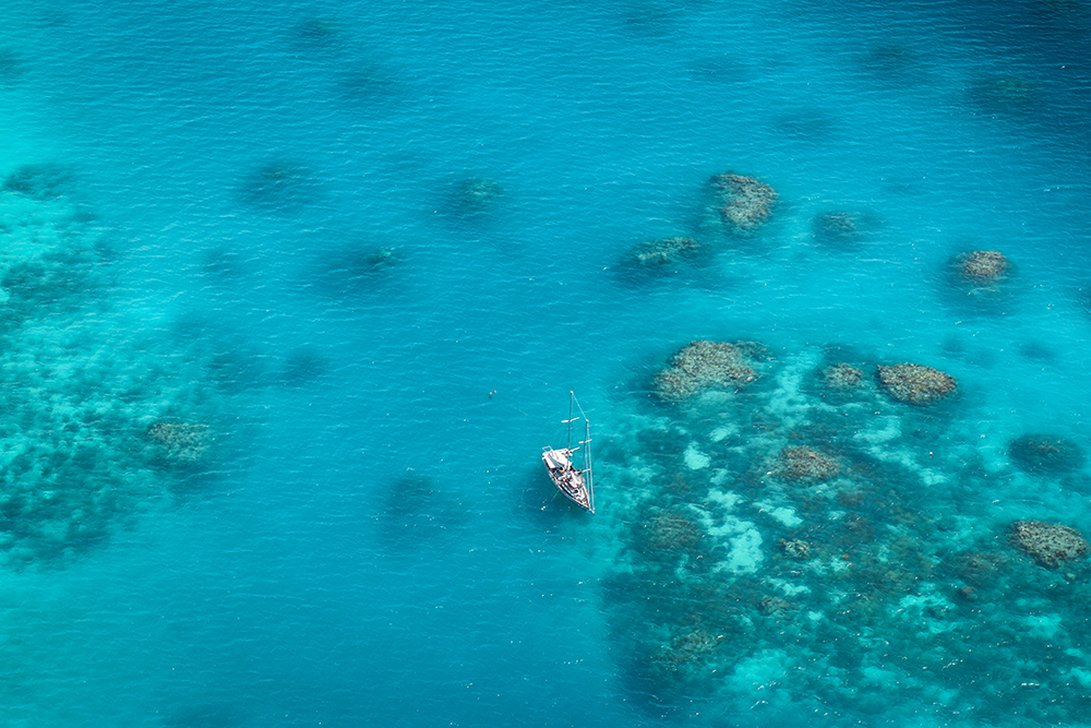 Great Barrier Reef aerial shot by Liz Carlson