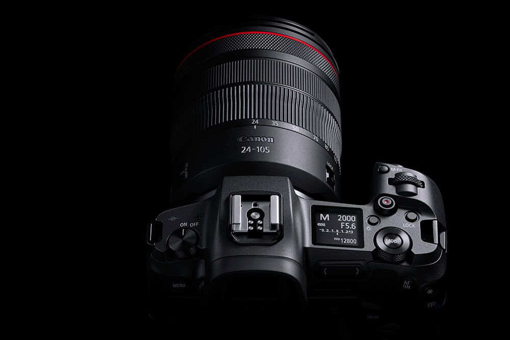 Photo of the EOS R from above 